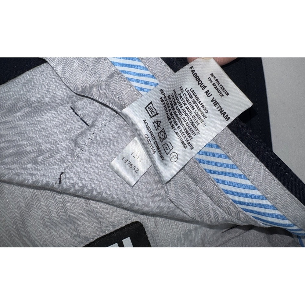 Footjoy‎ Pants Mens 36x29 Blue Athletic Fit Navy Blue Performance Stretch Golf - Picture 8 of 12